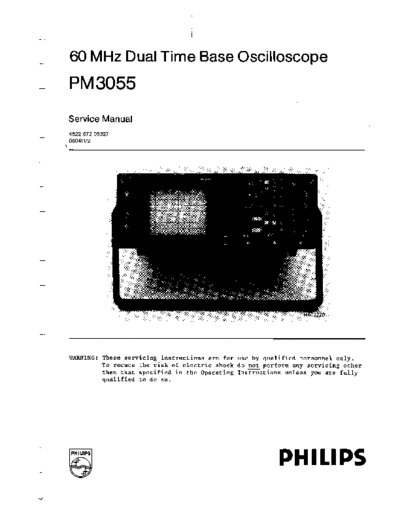 PM3055 Phillips 60Mhz Oscilloscope