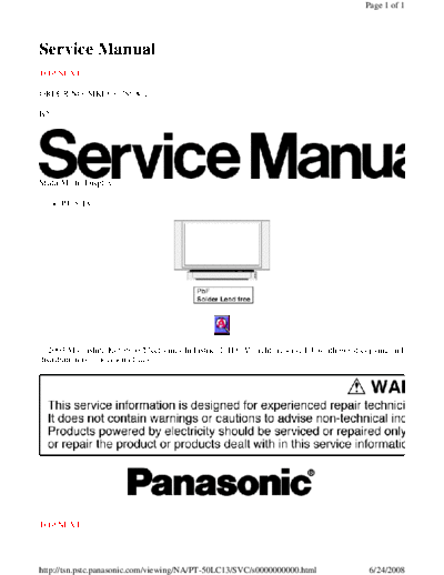 Panasonic PT-50LC13 [SM]