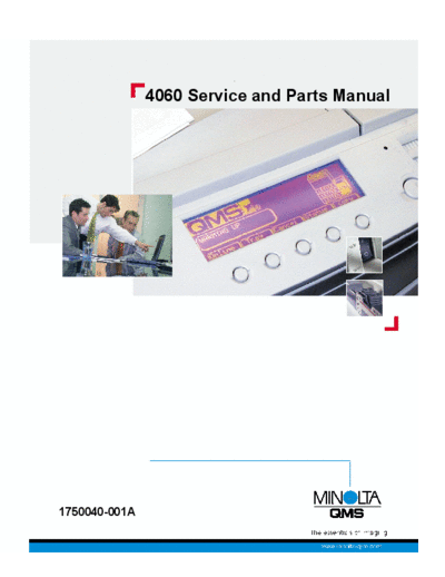 Konica Minolta QMS 4060 Service Manual