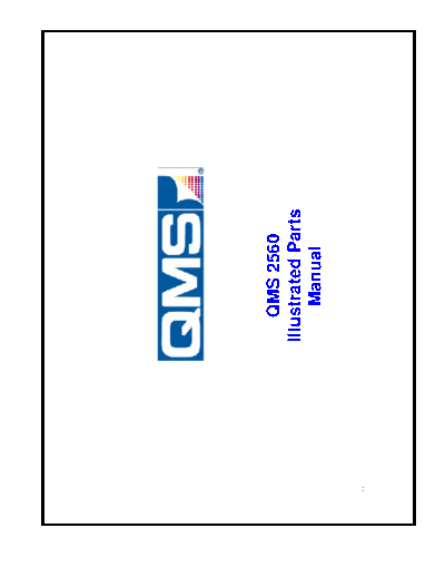 Konica Minolta QMS 2560 pagepro25 Parts Manual