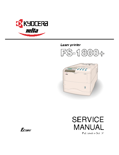 Kyocera FS-1800 Plus Service Manual