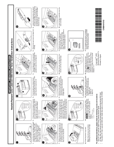HP Color LaserJet 4500 Initial Toner Installation Instructions
