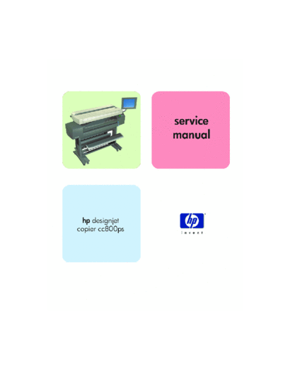HP DesignJet Copier cc800PS Service Manual