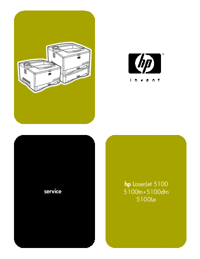 HP LaserJet 5100 Service Manual