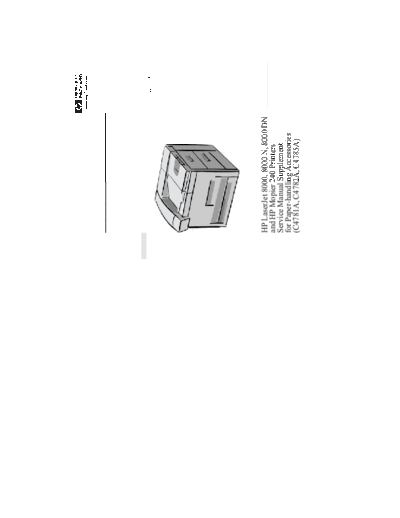 HP LaserJet 8000 Paperhandling addon Service Manual
