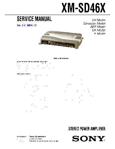 SONY XM-SD46X POWER AMPLIFIER-ver.1-2004