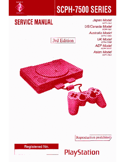 Sony Playstation SCPH-7500 Service Manual