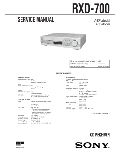 Sony RXD-700 CD receiver