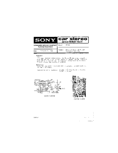 Sony XR-44 Service Bulletin 54