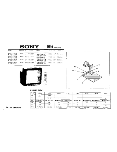 SONY KV-21X1B chassis BE-5