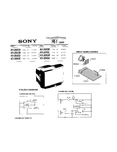 SONY KV-29X5A chassis FE-1