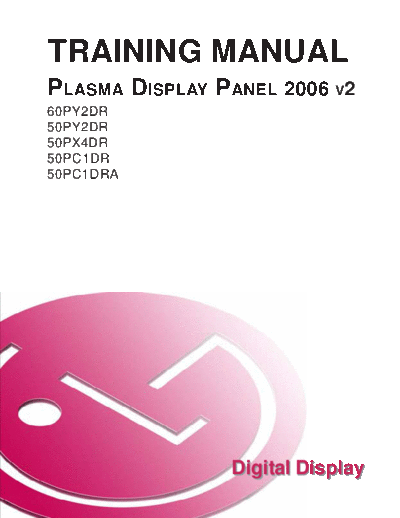 LG Plasma Display Panel Training Manual 2006_PDPTraining_2006_v2