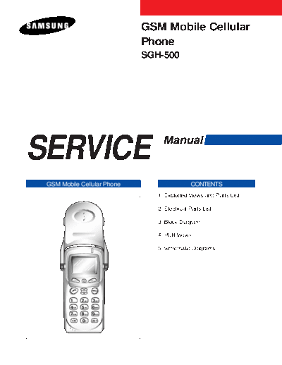 Samsung SGH-500 service manual