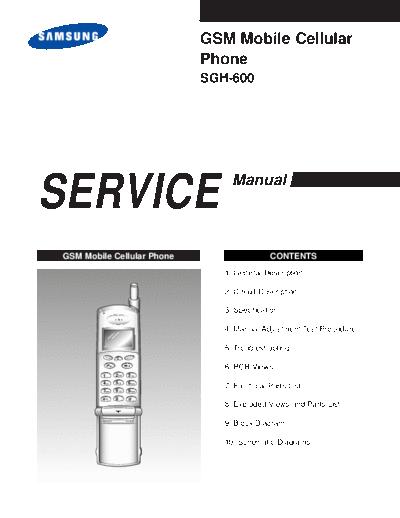 Samsung SGH-600 service manual