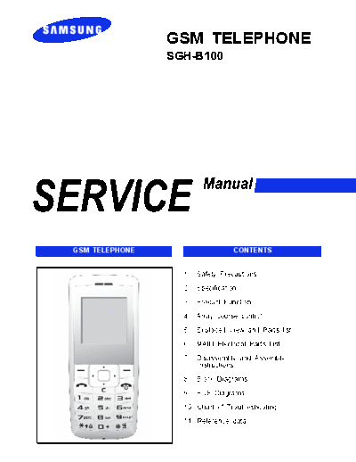 Samsung SGH-B100 service manual