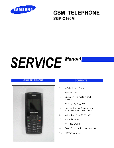 Samsung SGH-C160M service manual