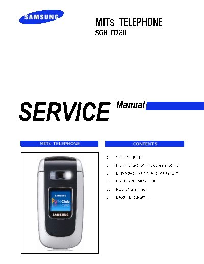 Samsung SGH-D730 service manual