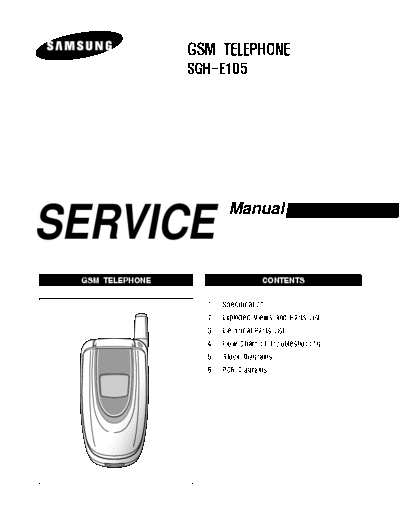 Samsung SGH-E105 service manual