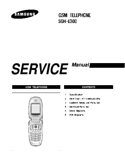 Samsung SGH-E300 service manual