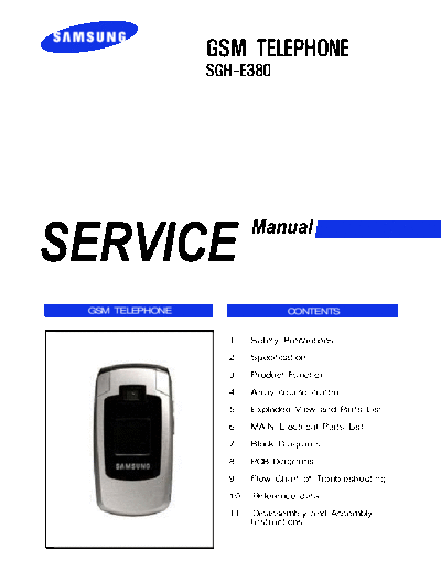 Samsung SGH-E380 service manual