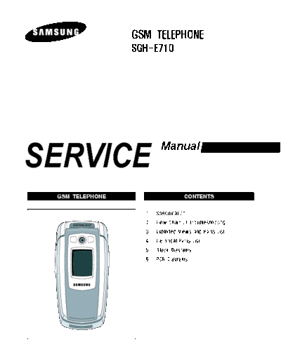 Samsung SGH-E710 service manual