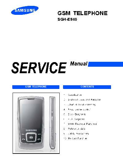 Samsung SGH-E840 service manual