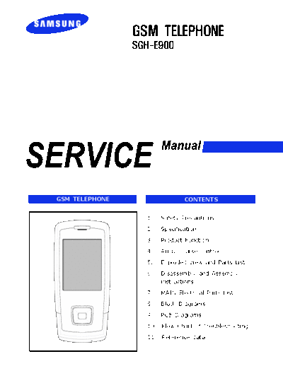 Samsung SGH-E900 service manual