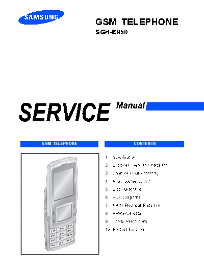 Samsung SGH-E950 service manual