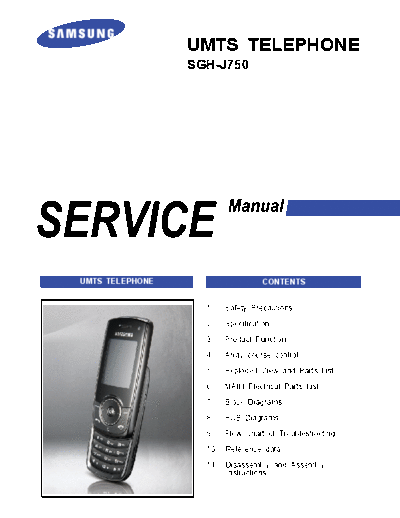 Samsung SGH-J750 service manual