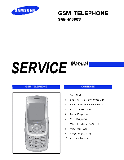 Samsung SGH-M600S service manual