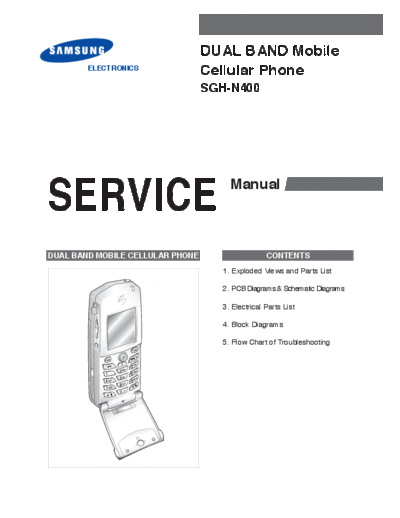 Samsung SGH-N400 service manual