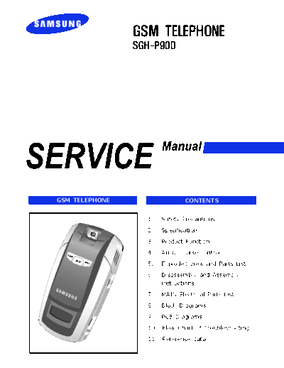 Samsung SGH-P900 service manual