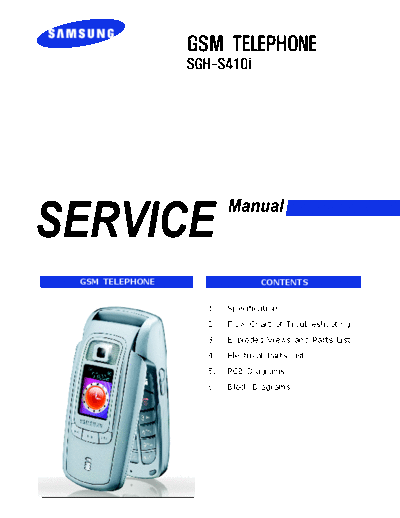 Samsung SGH-S410i service manual