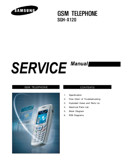 Samsung SGH-X120 service manual