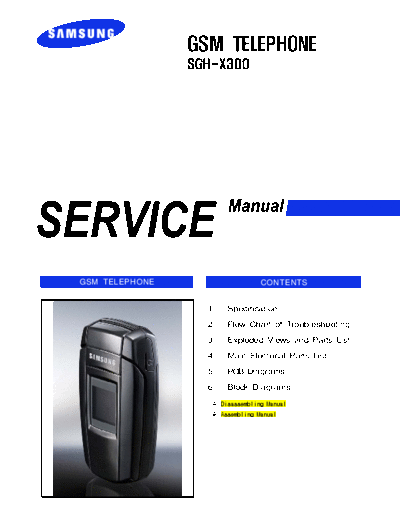 Samsung SGH-X300 service manual