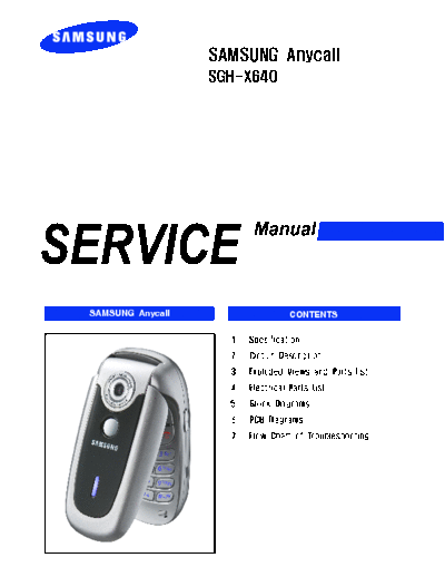 Samsung SGH-X640 service manual