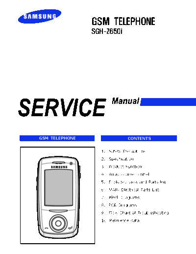 Samsung SGH-Z650i service manual