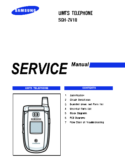 Samsung SGH-ZV10 service manual
