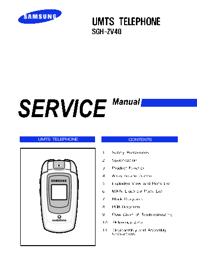 Samsung SGH-ZV40 service manual
