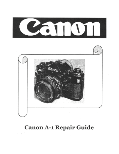 Canon A-1 Camera Service & Repair Guide