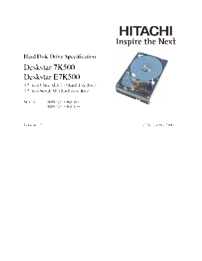 Hitachi Deskstar E7K500