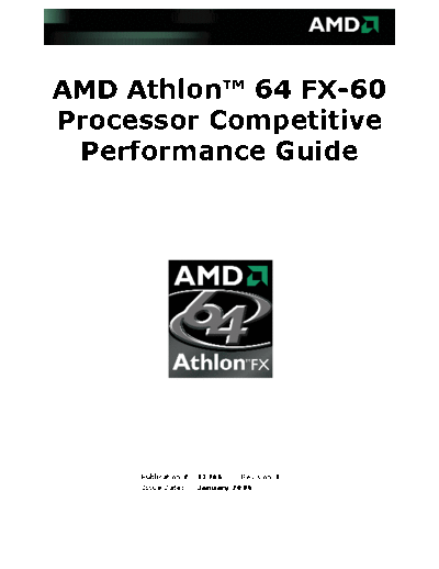 AMD Athlon™ FX-60 Processor Competitive Performance Guide