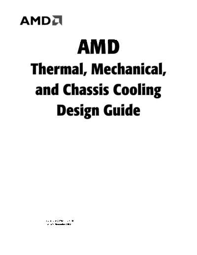 AMD Thermal, Mechanical, and Chassis Cooling Design Guide
