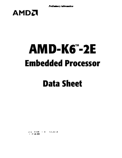 AMD-K6-2E Embedded Processor Data Sheet