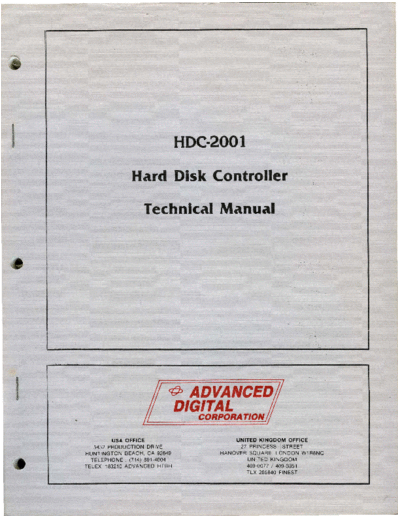 ADC_HDC-2001_Hard_Disk_Controller_Technical_Manual_1984
