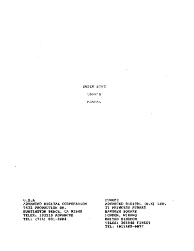 ADC_Super_Star_Users_Manual
