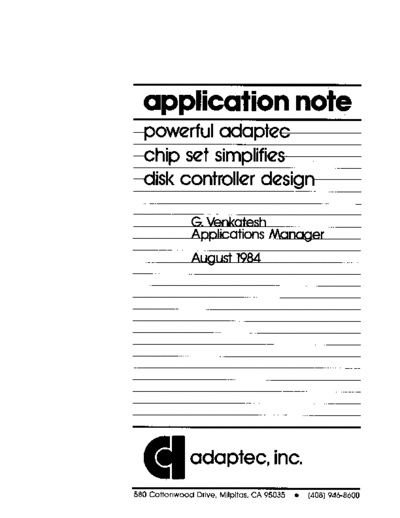 Adaptec_Chipset_App_Note_Aug84