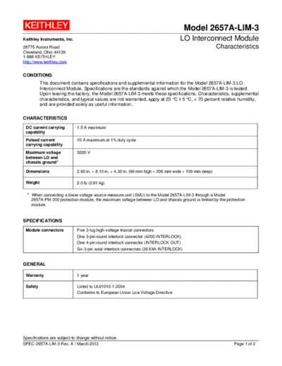 SPEC-2657A-LIM-3 (A - Mar 2012)(Customer)