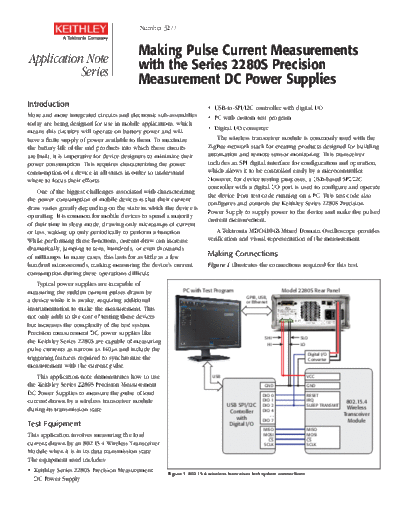 Making Pulse Current Measurements with 2280S