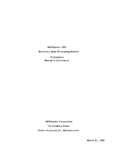 DATAmatic_1000_Prelimianary_Manual_Mar56